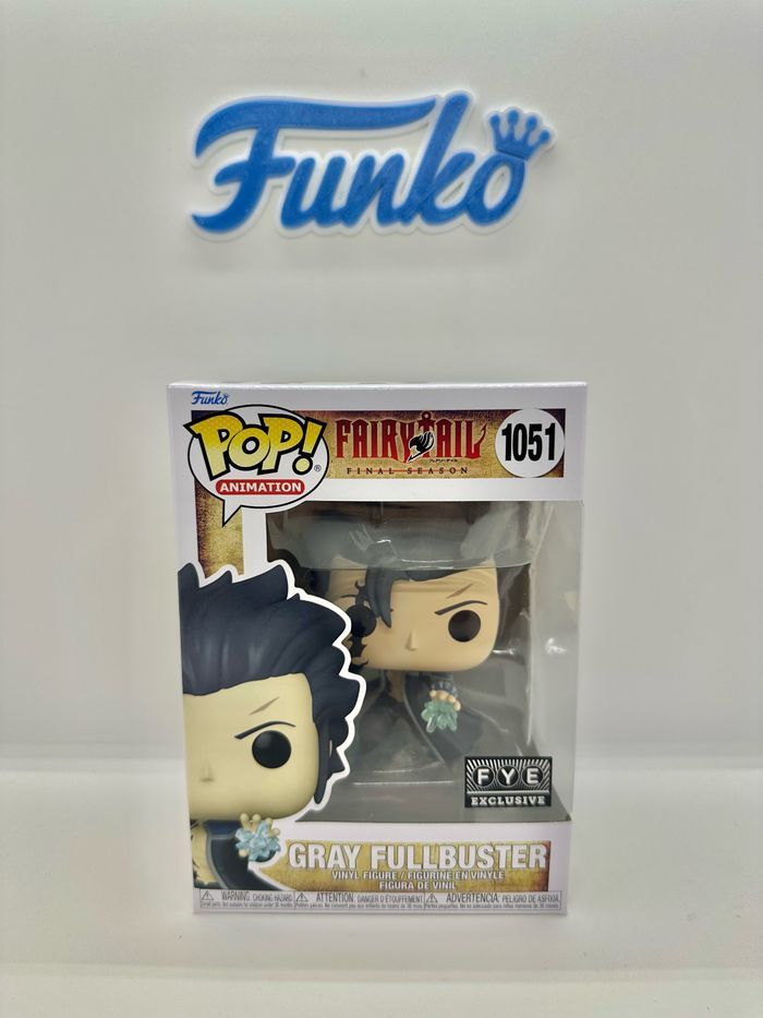 Funko Pop Fairy Tail Gray Fullbuster 1051 FYE Exclusive 🇺🇸