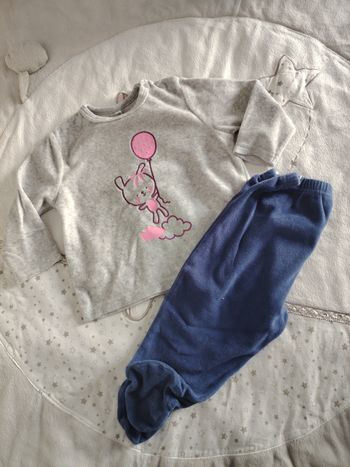 Pyjama gris bleu