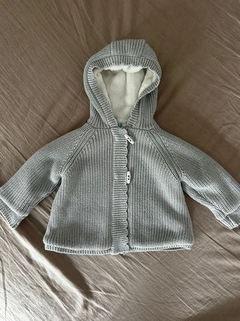 Veste tricot fourrée 6 mois