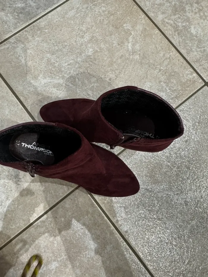 Bottines bordeaux daim 37 - photo numéro 3
