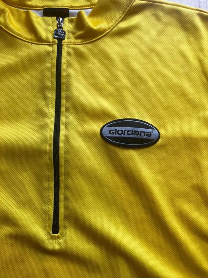 Maillot de cyclisme Giordana / XL/ Jaune / Excellent état - photo numéro 4