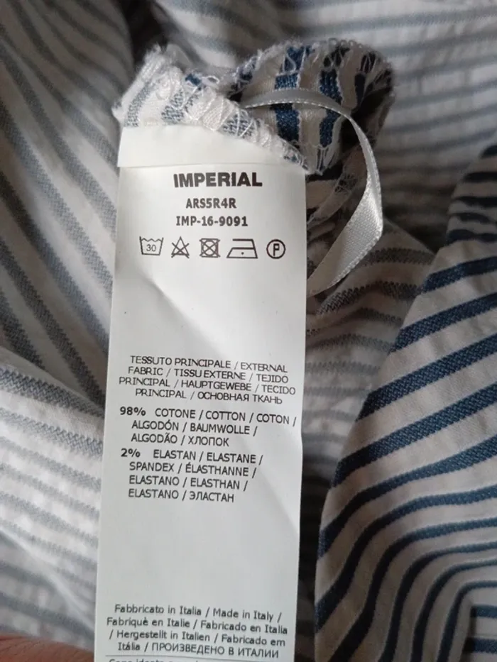 Robe en coton légère à fines rayures bleues taille XS - photo numéro 7