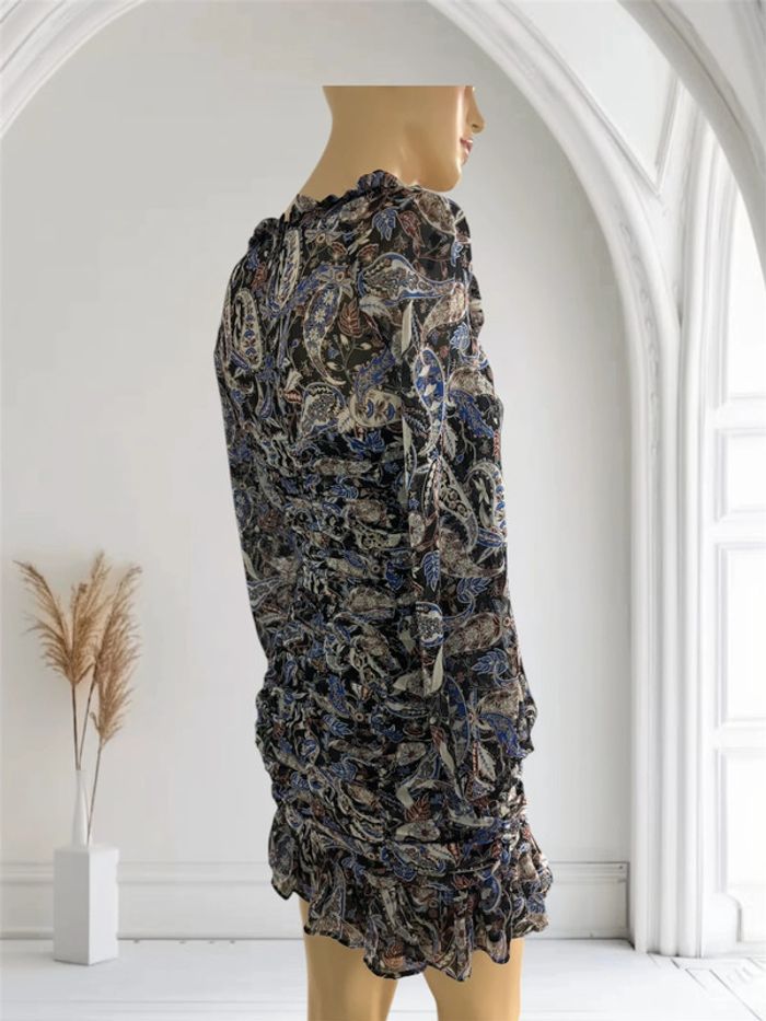 Robe d’été fleurs Zara neuve taille xs manche longue - photo numéro 5