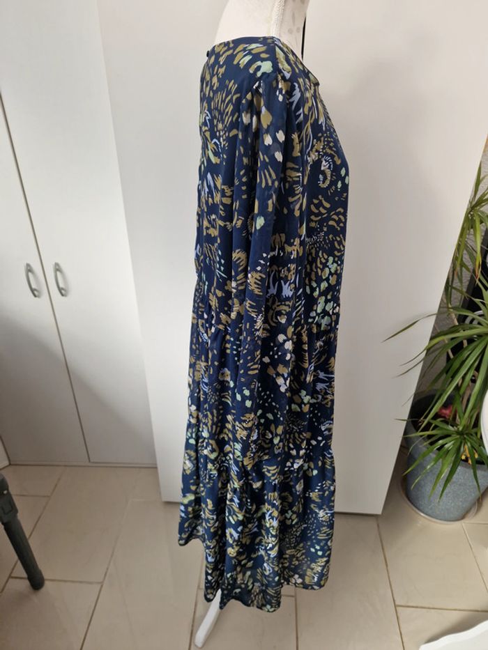 Robe Bleu Marine Imprimé Florale - photo numéro 6