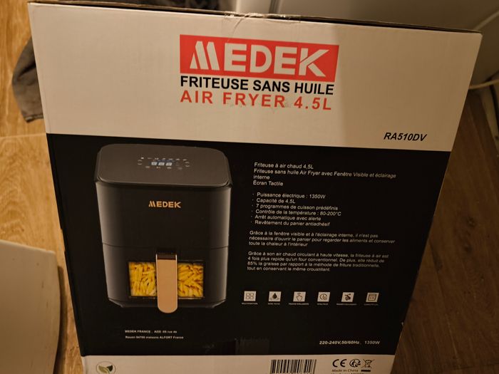 Friteuse airfryer air fryer 4,5 l Medek Neuf scellé AB prix ferme - photo numéro 3