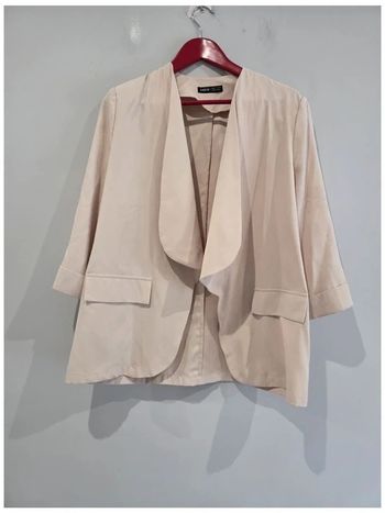 Blazer antelina finita entretiempo mangas francesas