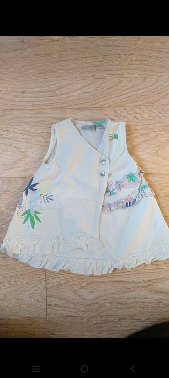 Robe blanche été 3 mois fleurs