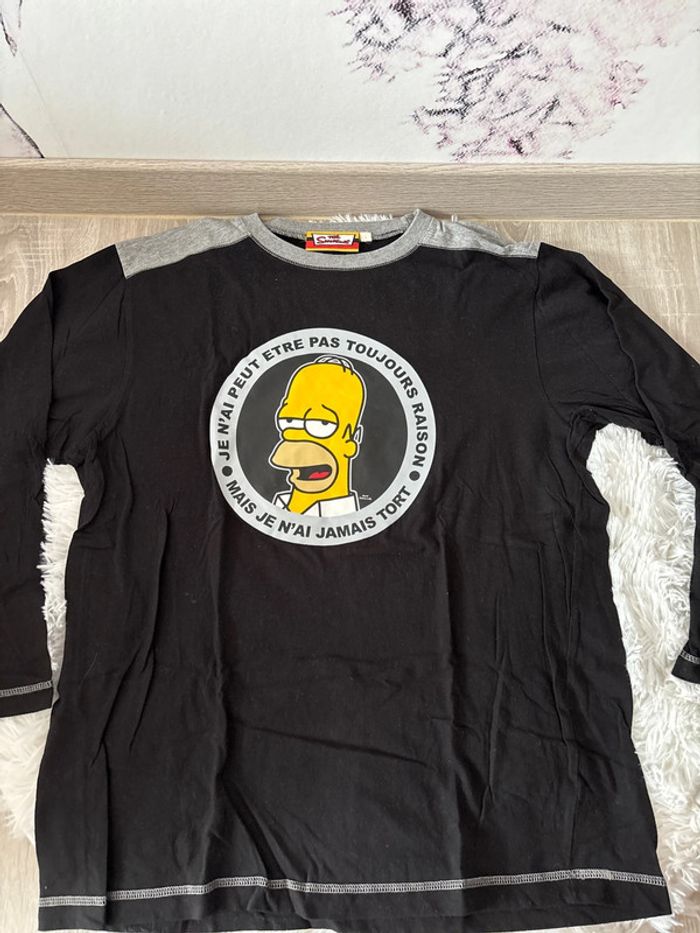 Haut de pyjama homme taille L simpsons - photo numéro 2