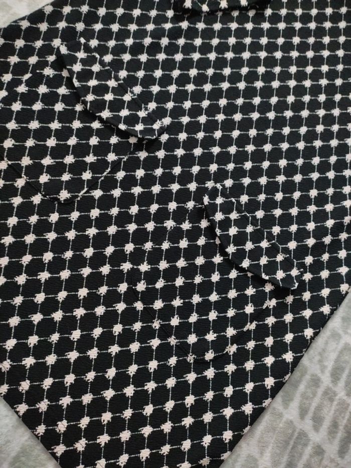 Robe motif noir et blanc style rétro vintage taille 40 - photo numéro 2
