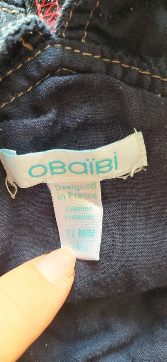 Salopette en jeans obaïbi 12 mois - photo numéro 4