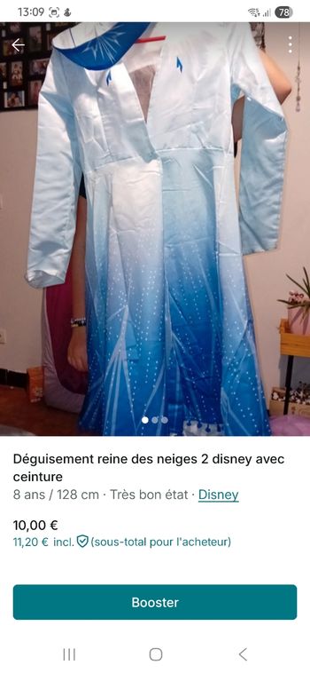 Déguisement reine des neiges 2 8 ans