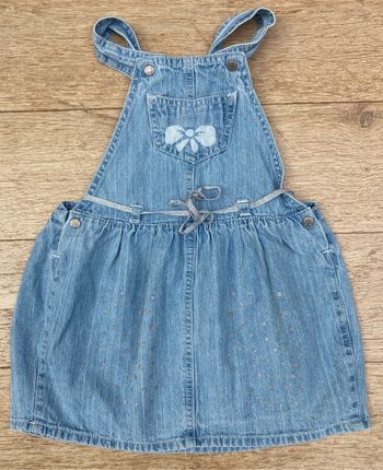 Robe jean bretelles fille 2 ans