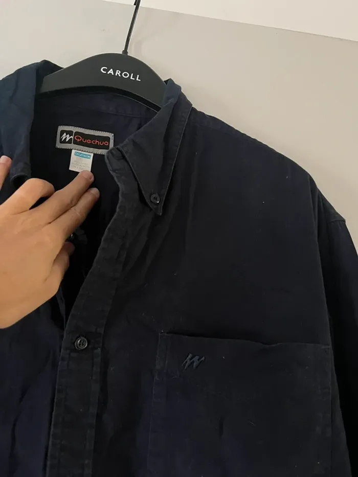 Chemise bleue en coton quechua taille XL