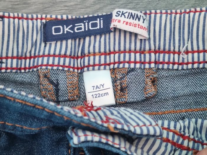 2  jeans Okaidi skinny 7 ans garçon - photo numéro 4