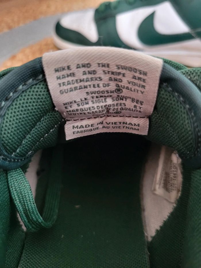Nike Dunk Low Next Nature - Vertes et Blanches - photo numéro 5
