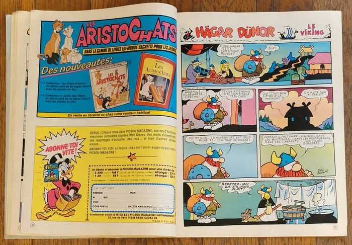 Ancien journal de mickey avec poster géant Les Aristochats 1982 N°1584 vintage - photo numéro 9