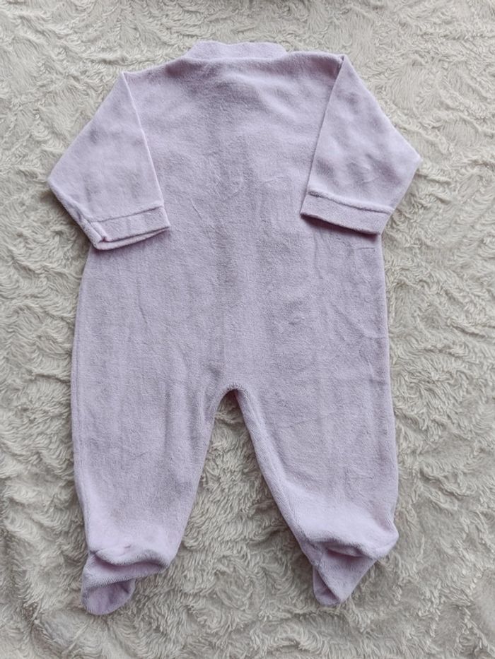 Pyjama grenouillère velours Fille 3 mois - photo numéro 6