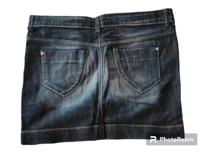 Jupe en jeans taille 40 clockhouse - photo numéro 2
