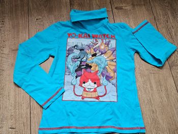 T.shirt col roulé bleu Yo-Kai Watch 6 ans