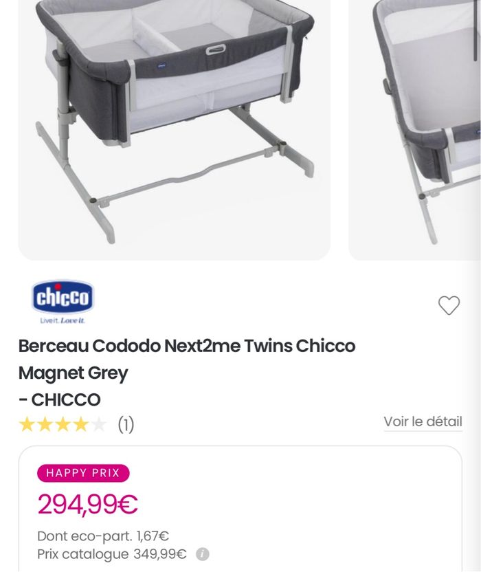 Cododo double pour jumeaux