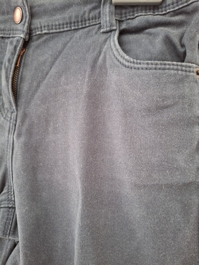 Jeans bleu marine Slim fit réglable bouton pression 12 ans Kiabi - photo numéro 3