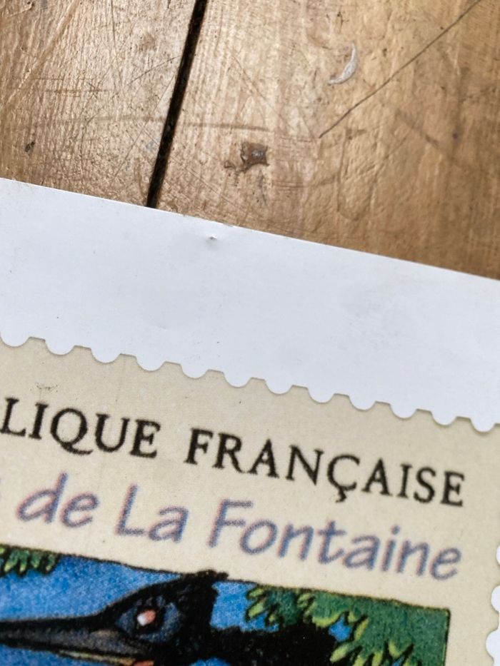 Affiche cartonnée timbre 1995 fables de La fontaine - photo numéro 3