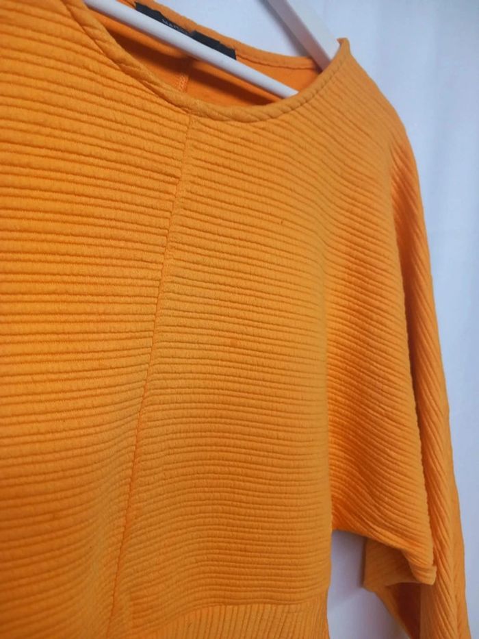 Pull/Sweat Vintage Jaune côtelé - photo numéro 4