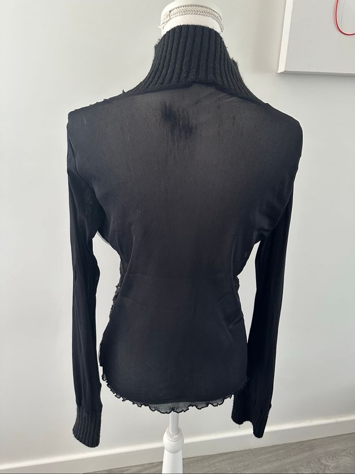 Top en mesh résille noir Y2K T38 M - photo numéro 4