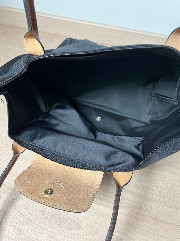 Longchamp Le Pliage – Taille L – Noir et Marron - photo numéro 8