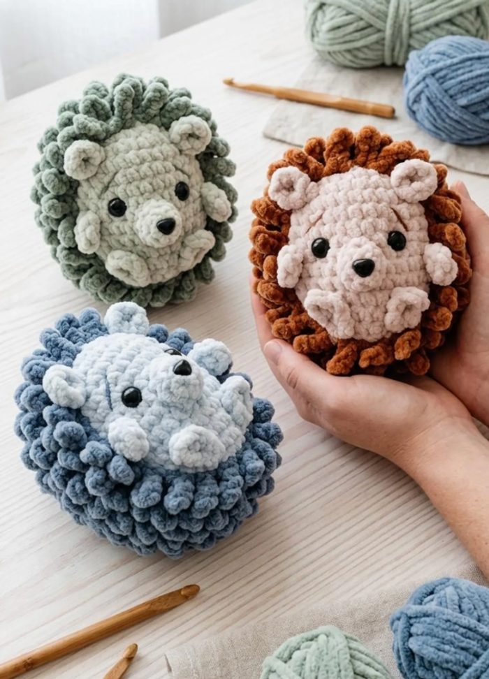 🦔✨ Adorable Peluche Hérisson – Fait main avec amour ✨🦔 - photo numéro 1