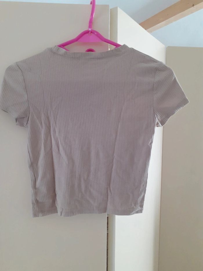 Tee-shirt fille beige - photo numéro 2