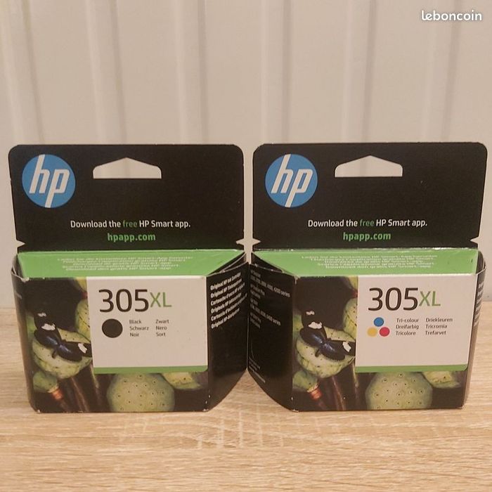 Lot 2 cartouches d'encre hp 305 XL de grande capacité -BLACK+ TRICOLORE-