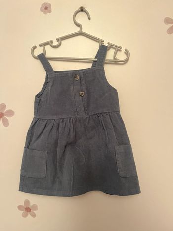 Robe velour bleu
