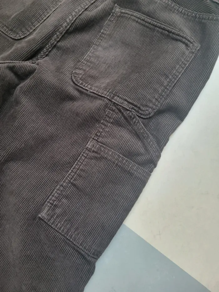 Pantalon jean en velours cotelé marron taille S/M - photo numéro 3