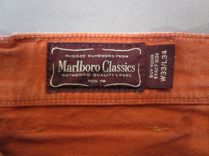 Pantalon Marlboro Classics homme coupe droite ample 100% Coton T42 W33 L34 Rouille Orange (A120) - photo numéro 7