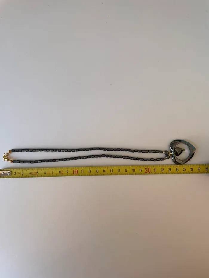 Collier hématite Tube+Coeur - photo numéro 7