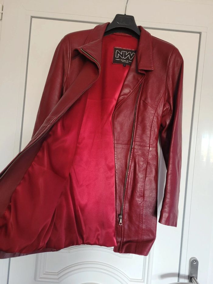 Manteau cuir femme 36 - photo numéro 3