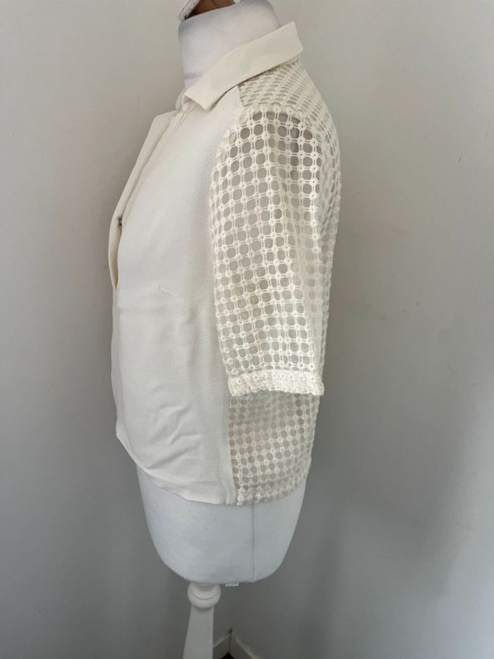 Blouse écrue et ajourée Sandro S - photo numéro 4