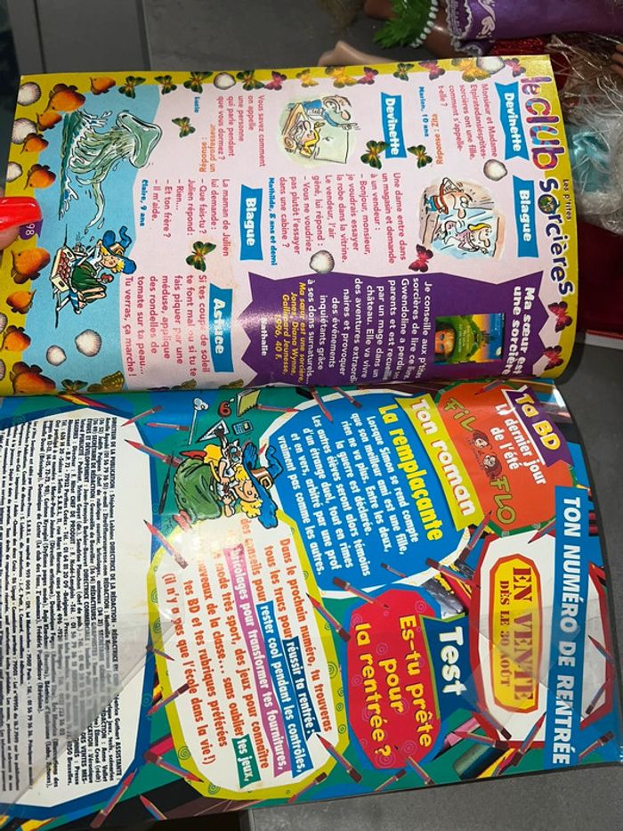Livre bouquin lecture fille 8 - 12 ans les ptites sorcières vintage année 2000 magasine - photo numéro 7