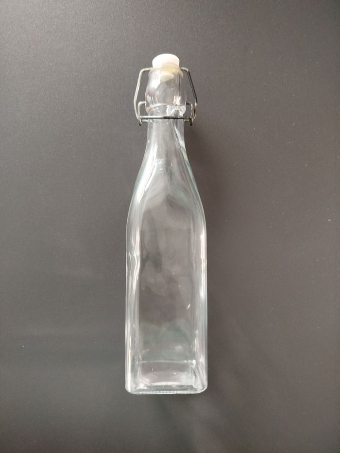 Bouteille verre carrée - photo numéro 3