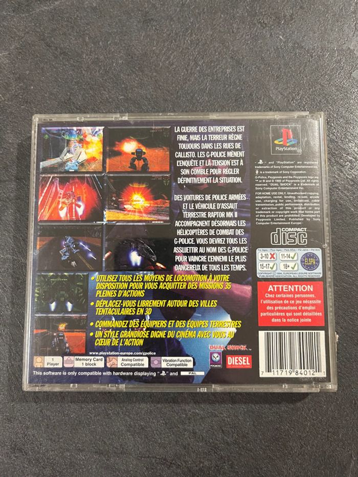 Jeux vidéos PS1 G Police Weapons of Justice - photo numéro 2