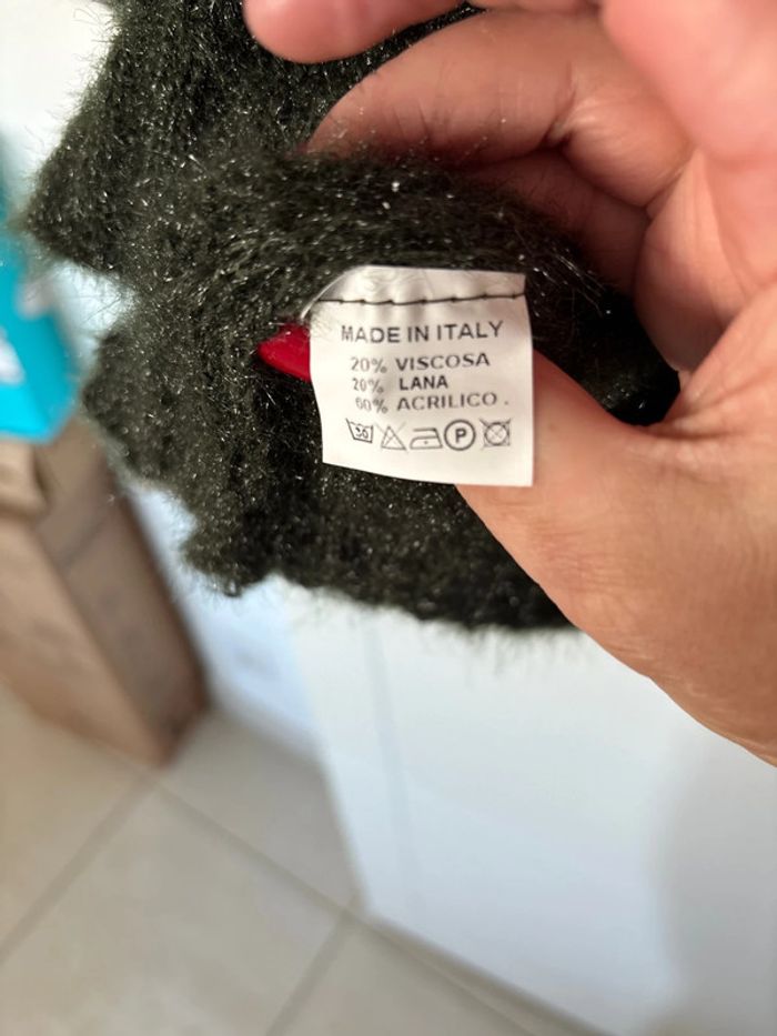 Pull chaud kaki motif étoile - taille unique - photo numéro 7