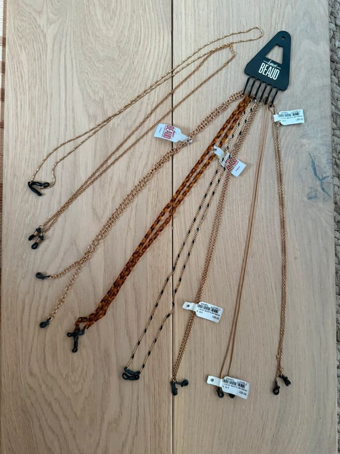 Chaîne de lunettes chaînette doré or cordon accessoires - photo numéro 2