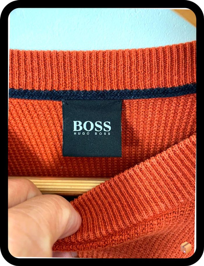 Pull Hugo Boss Orange – Homme – Taille S – Ocre orange - photo numéro 3