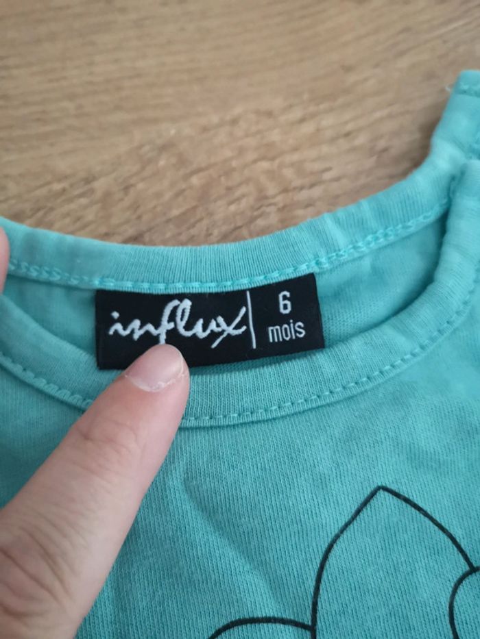 Tee shirt 6 mois bleu - photo numéro 2