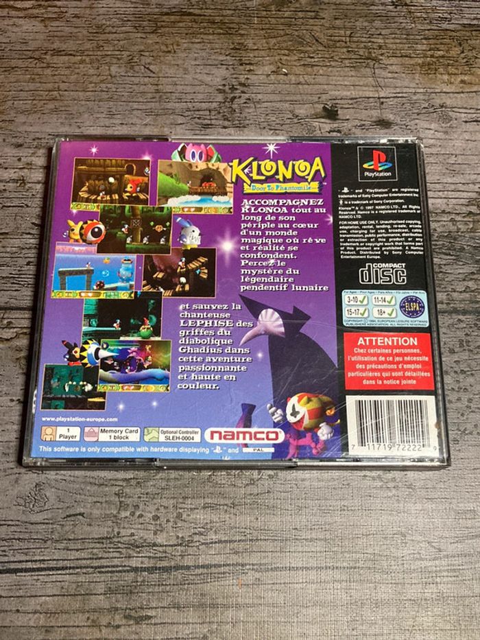 Klonoa Door to The Phantomille Jeu PS1 sans notice Sony - photo numéro 2