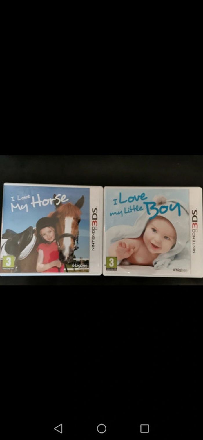 Jeu Nintendo 3ds lot 2 jeu 3ds I love my horse + my love my little boy - photo numéro 2