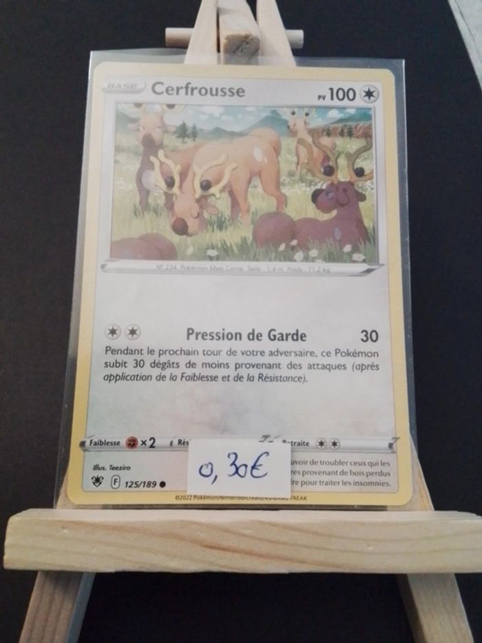 Carte Pokémon Cerfrousse 125/189