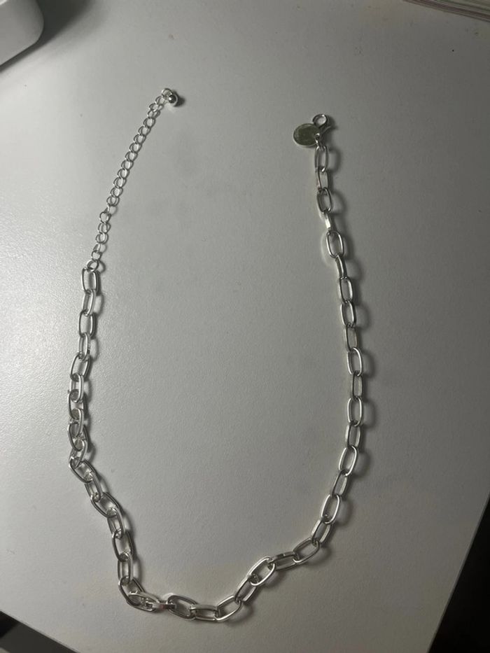 Collier chaîne argenté