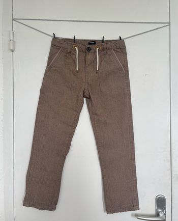 Pantalon marron clair kiabi 6 ans neuf ajustable